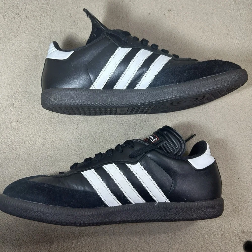 adidas Samba Adult White Black White Classic Leather Sneakers